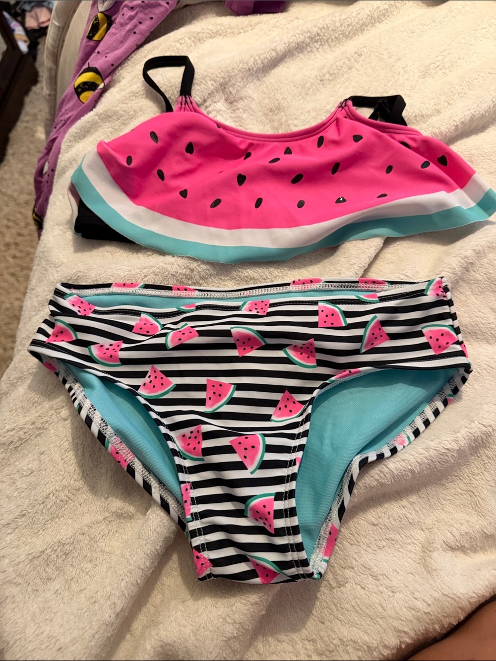 Pink Watermelon Print Bikini Set